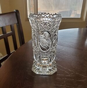 Small vintage crystal vase